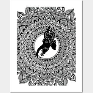 Ganesha Mandala Posters and Art